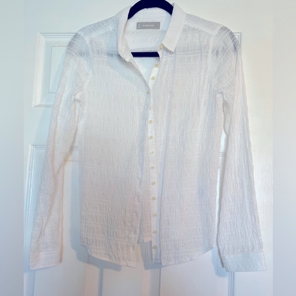 NWOT Everlane The Button Smock Top. Size 2. White. - Picture 7 of 10
